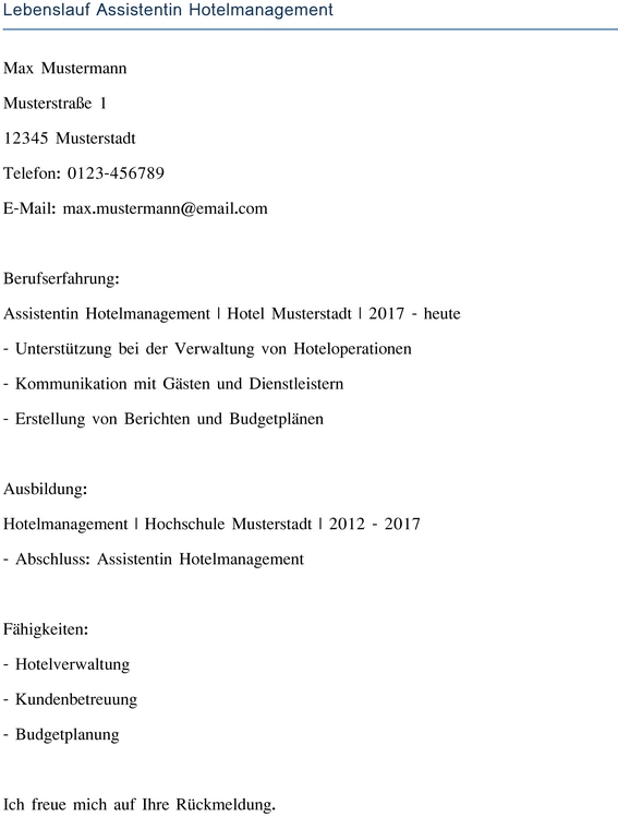 lebenslauf-assistenten-im-hotelmanagement