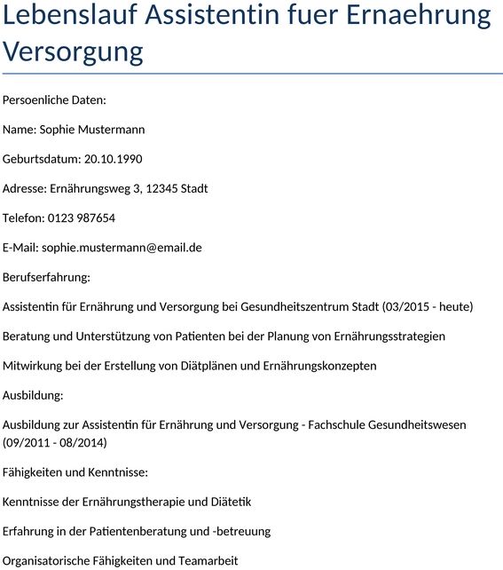 lebenslauf-assistentin-ernaehrung-versorgung