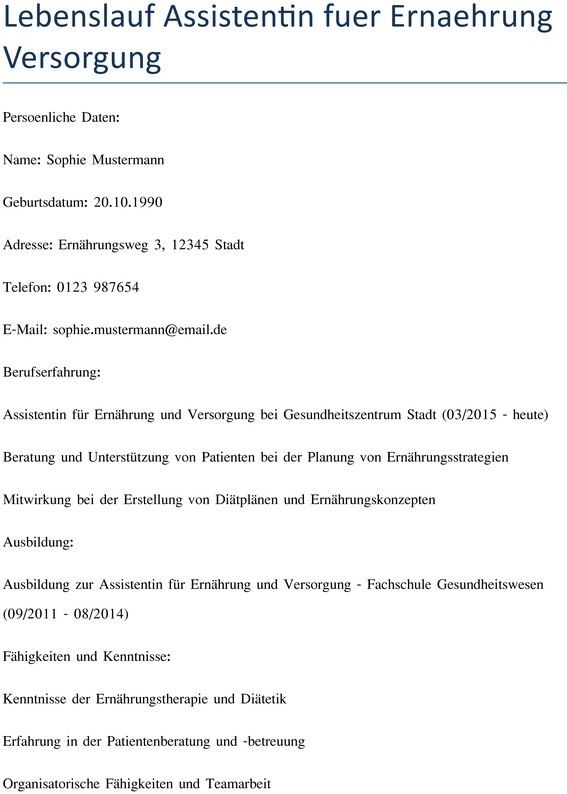 lebenslauf-assistentin-fuer-ernaehrung-und-versorung