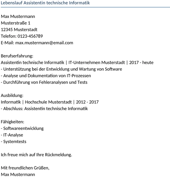 lebenslauf-assistentin-technische-informatik