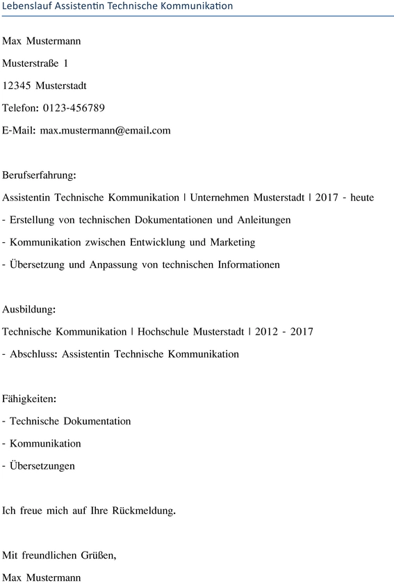 lebenslauf-assistentin-technische-kommunikation