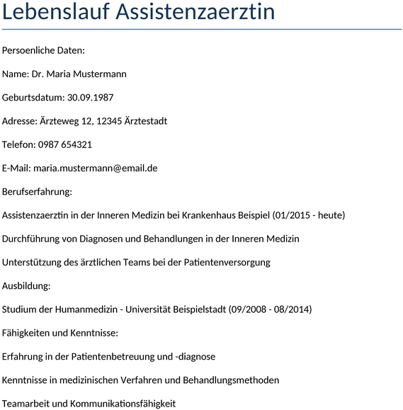 lebenslauf-assistenzarztin