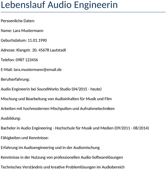 lebenslauf-audio-engineer