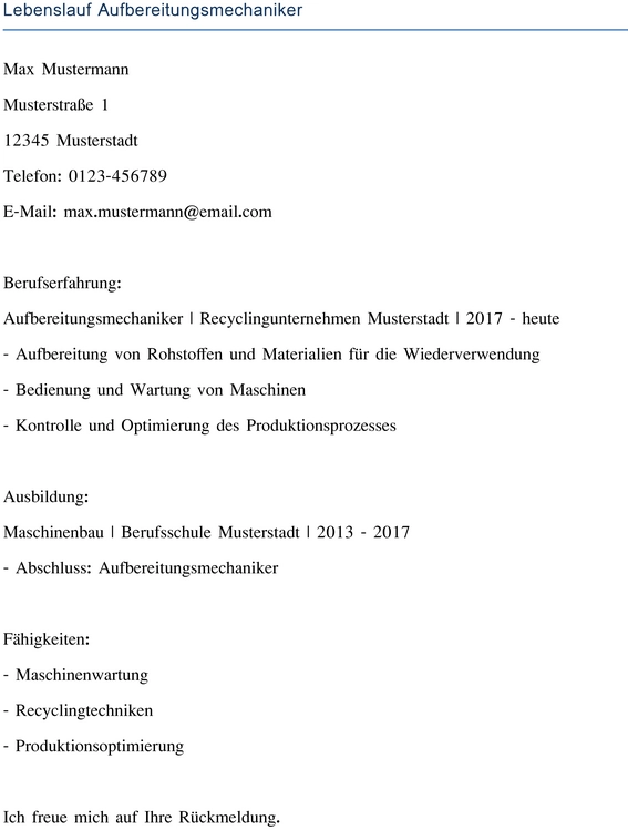 lebenslauf-aufbereitungsmechaniker-vorlage-fuer-bewerbung