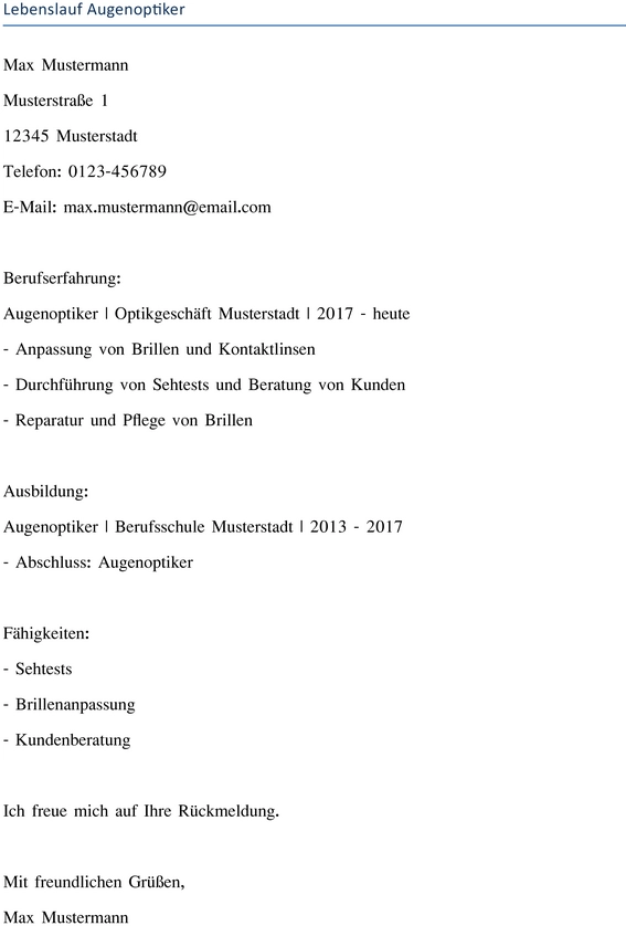 lebenslauf-augenoptiker-vorlage-optimiert