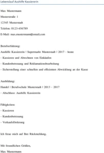 lebenslauf-aushilfe-kassiererin