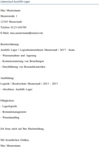 lebenslauf-aushilfe-lager-logistik-vorlage