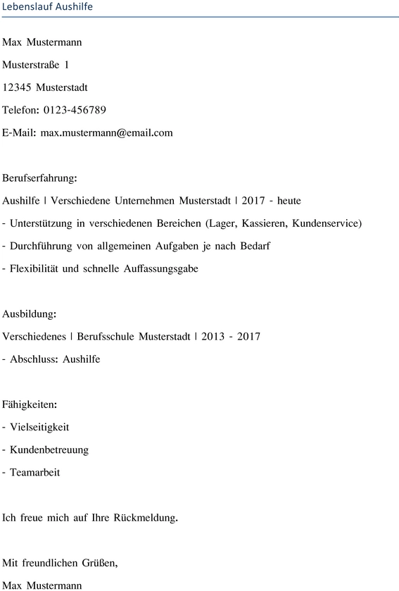 lebenslauf-aushilfe-muster-vorlage-fuer-bewerbungen