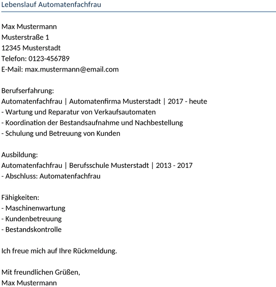 lebenslauf-automatenfachfrau