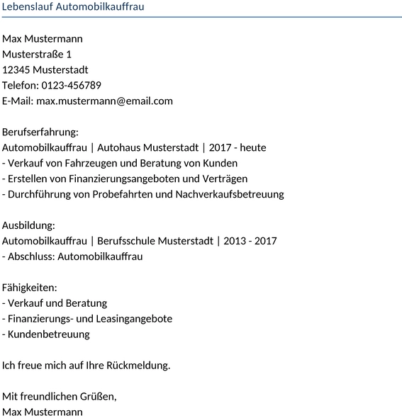 lebenslauf-automobilkauffrau