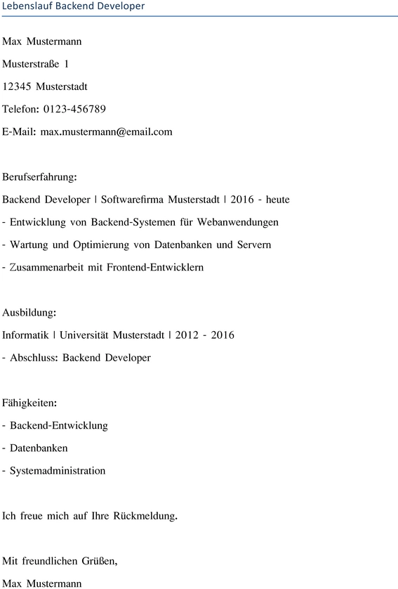 lebenslauf-backend-developer-vorlage-fuer-berufseinsteiger