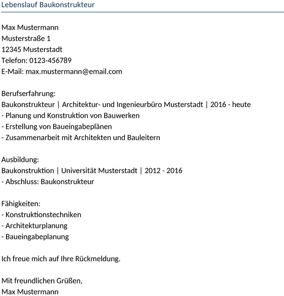 lebenslauf-baukonstrukteur