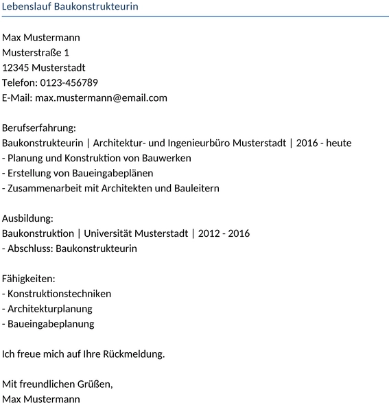 lebenslauf-baukonstrukteurin