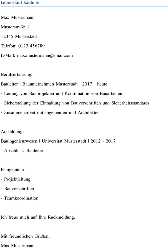 lebenslauf-bauleiter-vorlage-gestalten
