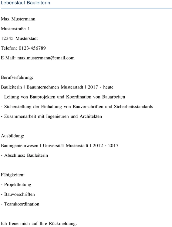 lebenslauf-bauleiter-vorlage