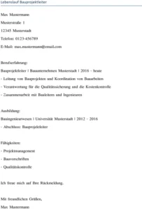 lebenslauf-bauprojektleiter-musterstadt