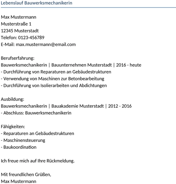 lebenslauf-bauwerksmechanikerin
