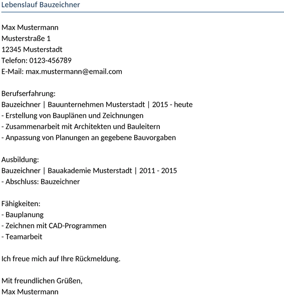 lebenslauf-bauzeichner
