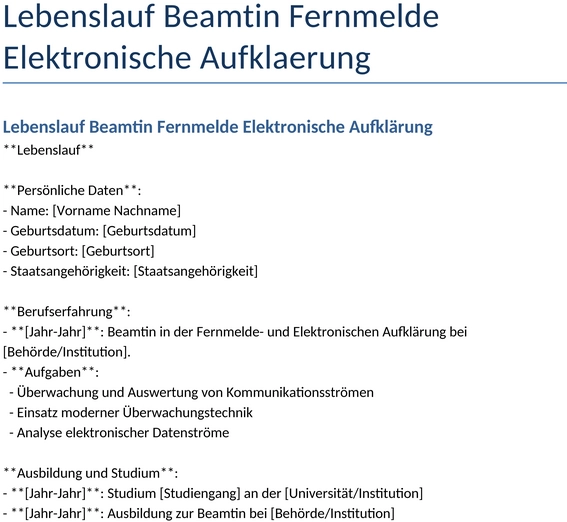 lebenslauf-beamtin-fernmelde-elektronische-aufklaerung