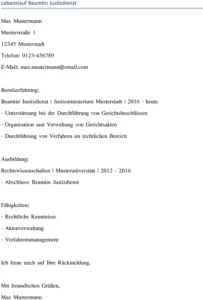 lebenslauf-beamtin-justizdienst-gestalten