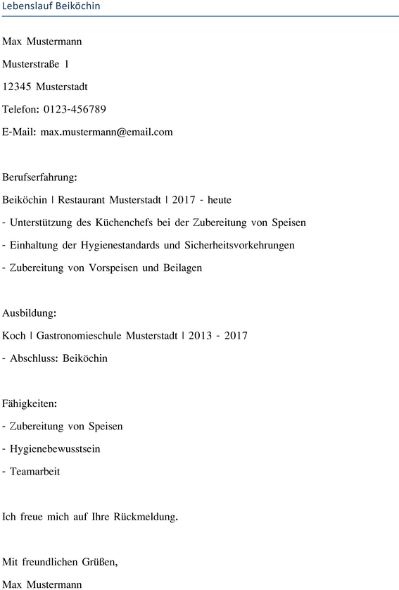 lebenslauf-beikoecin-gastronomie-muster-vorlage