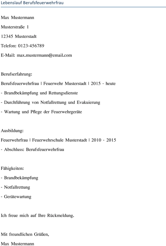lebenslauf-berufsfeuerwehrfrau-gestalten