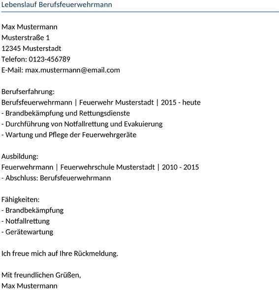 lebenslauf-berufsfeuerwehrmann