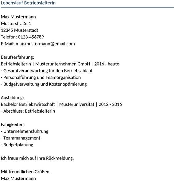 lebenslauf-betriebsleiterin