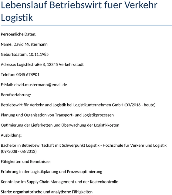 lebenslauf-betriebswirt-verkehr-logistik