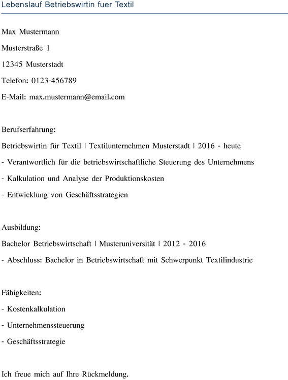 lebenslauf-betriebswirtin-fuer-textil