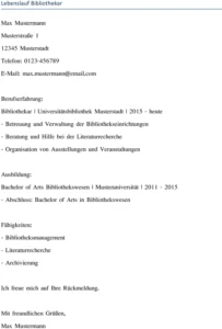 lebenslauf-bibliothekar-musterstadt