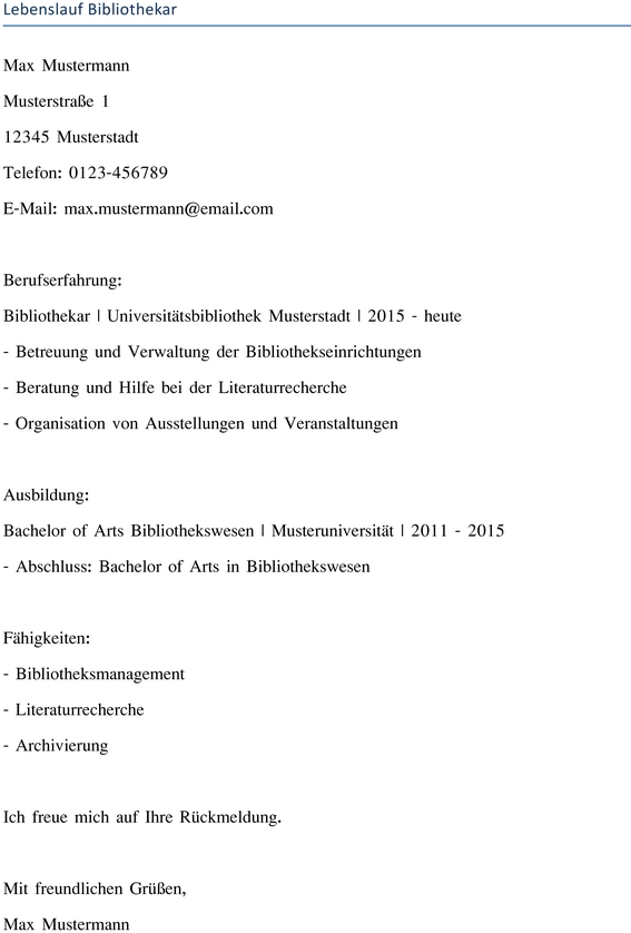 lebenslauf-bibliothekar-musterstadt