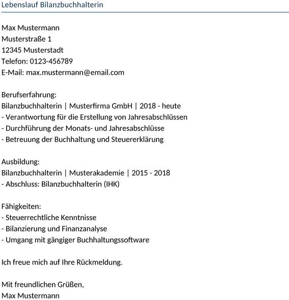 lebenslauf-bilanzbuchhalterin
