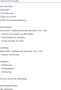 lebenslauf-binnenschiffer-berufserfahrung-ausbildung-faeigkeiten