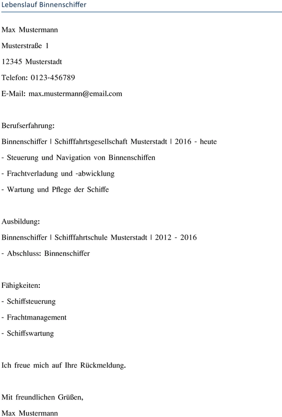 lebenslauf-binnenschiffer-berufserfahrung-ausbildung-faeigkeiten