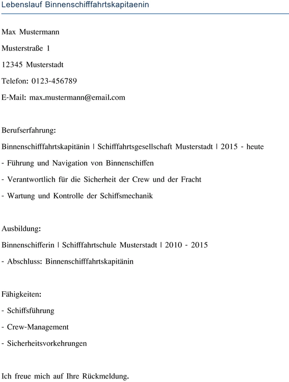 lebenslauf-binnenschiffskapitaenin