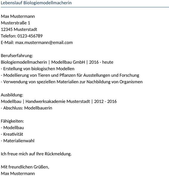 lebenslauf-biologiemodellmacherin