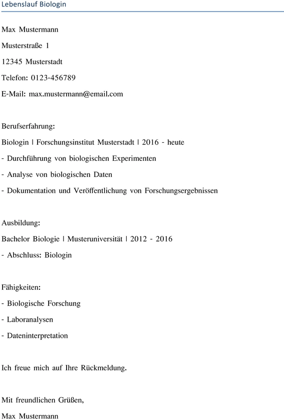 lebenslauf-biologin-muster-vorlage