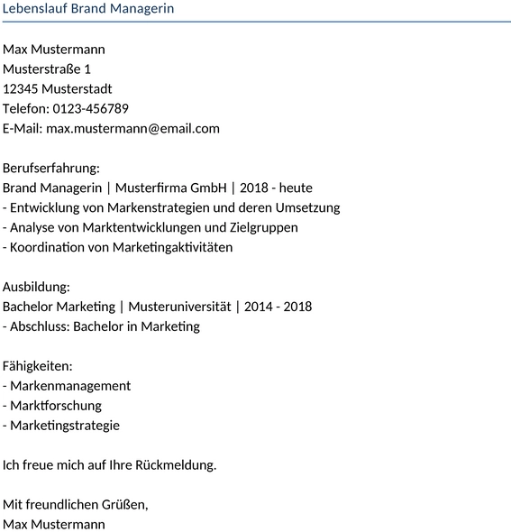 lebenslauf-brand-managerin