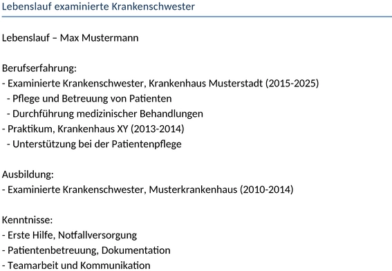 lebenslauf-examinierte-krankenschwester