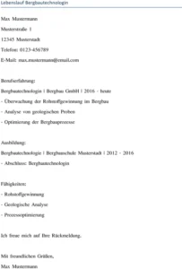 lebenslauf-fuer-bergbau-technologe-gestalten