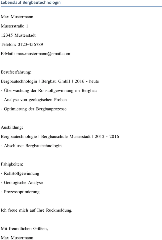 lebenslauf-fuer-bergbau-technologe-gestalten