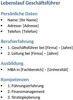 lebenslauf-geschaeftsfuehrer