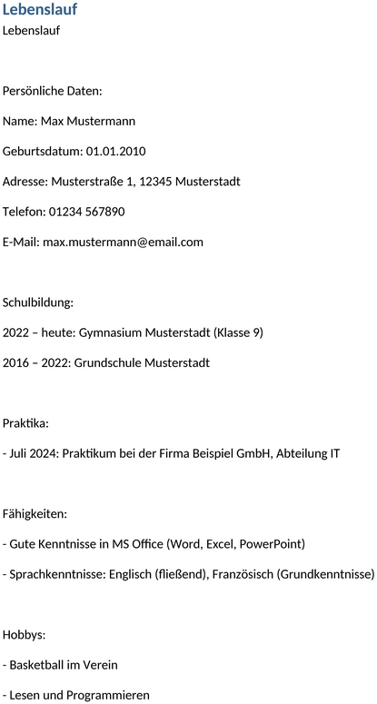 lebenslauf-schueler