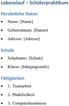 lebenslauf-schuelerpraktikum-optimiert