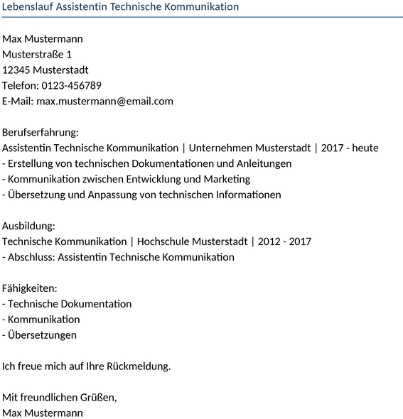lebenslauf-technische-kommunikation-assistentin