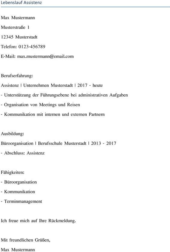lebenslauf-vorlage-assistenz-positionen