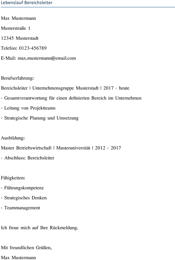 lebenslauf-vorlage-bereichsleiter-word