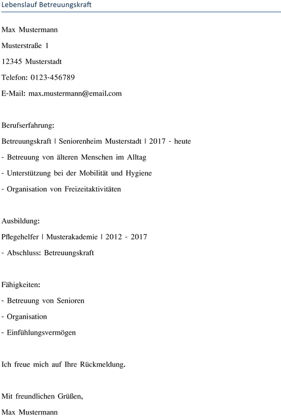 lebenslauf-vorlage-betreuungskraft