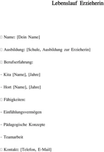 lebenslauf-vorlage-erzieherin
